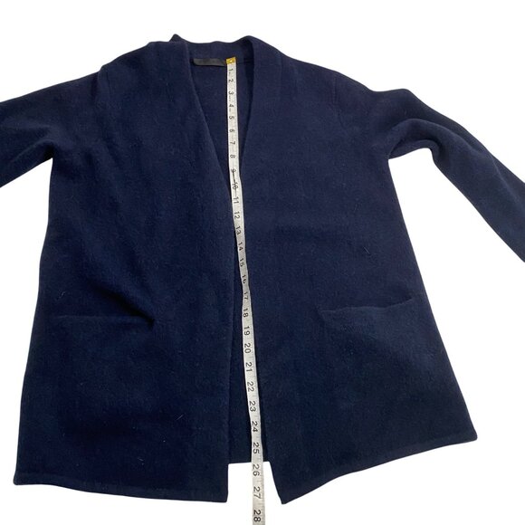 Jenni Kayne Womens Navy Wool Yak Blend open front Cardigan sweater S quiet luxur - Picture 8 of 9